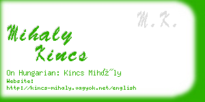 mihaly kincs business card